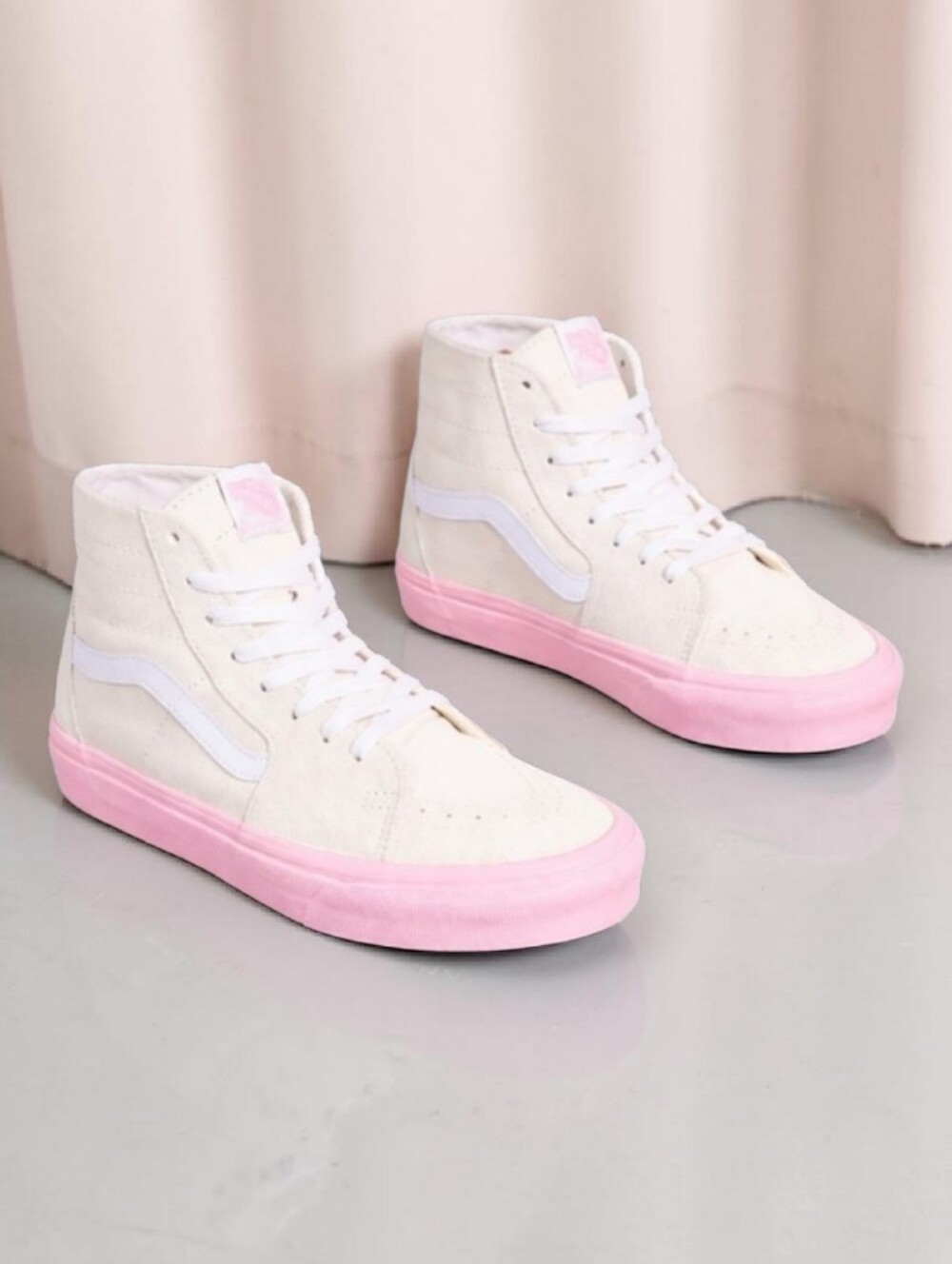 Vans Sk8-Hi Tapered – White / Light Pink Sole Men's 8.5 Women's 10 New